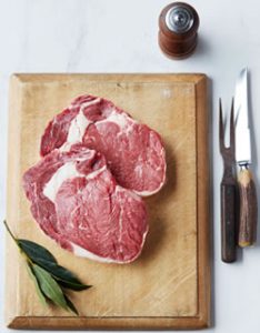 Steaks on Chopping Board